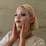 maschera al collagene appena indossata